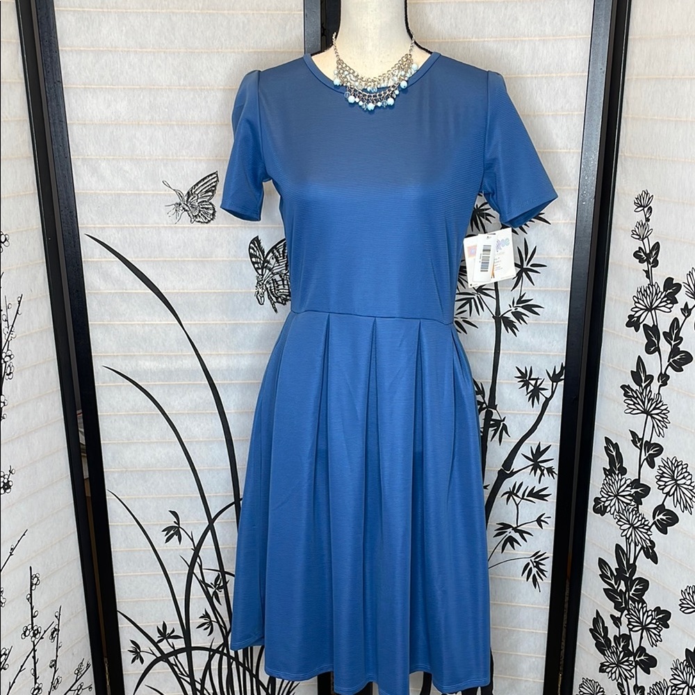 Lularoe Amelia Elegant Blue Women's Dress M.